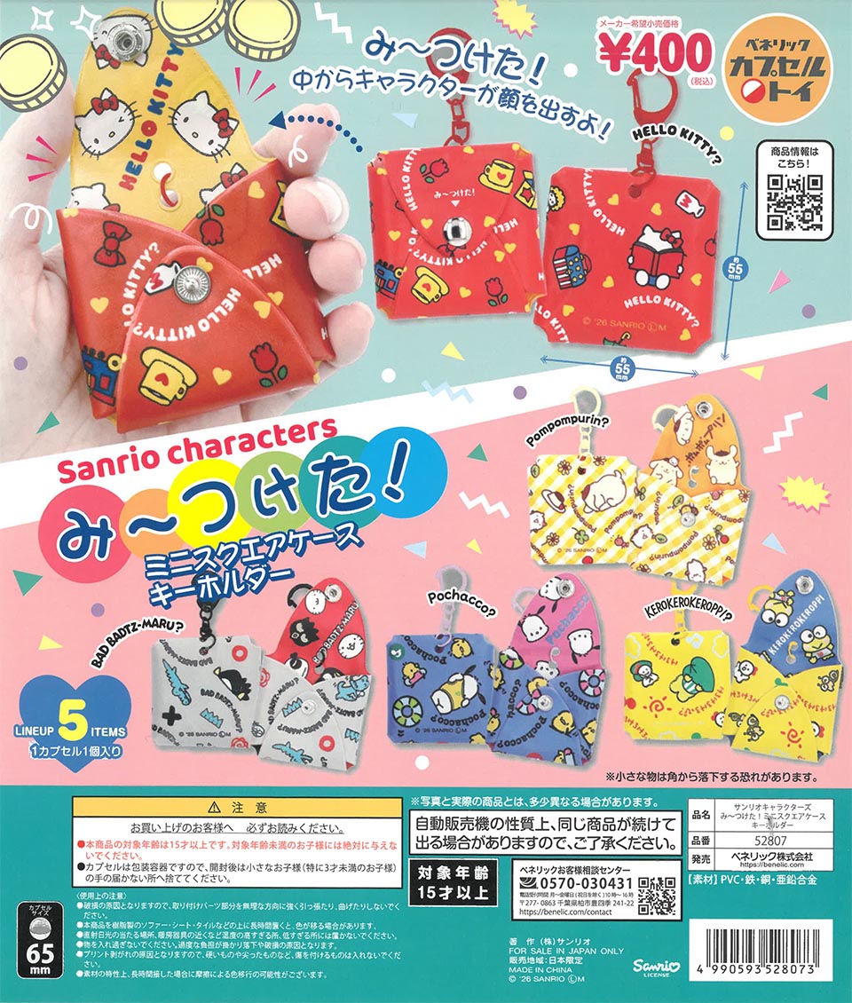 Sanrio Characters Found You! Mini Square Case Keychain